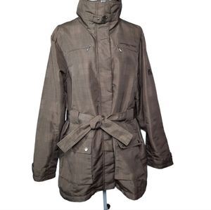 ZeroXposur Stylized Plaid Trench Coat SZ M